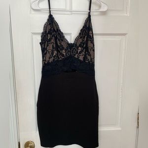 Sexy lace black dress